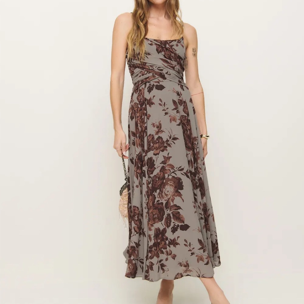 Reformation Raina Dress Brown - Size 6